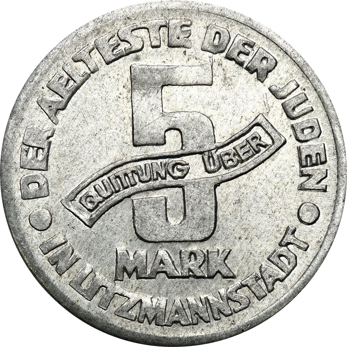Getto Łódź. 5 marek 1943, aluminium - PIĘKNE